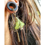 Ebony Magnetic Wooden Tunnels Ft. Detachable Spring Lily Dangles